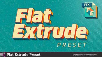 Preset افترافکت Flat Extrude-12007814