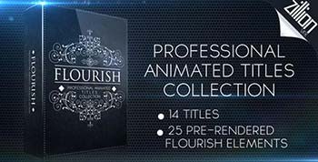 افترافکت Flourish Titles Collection-7636342