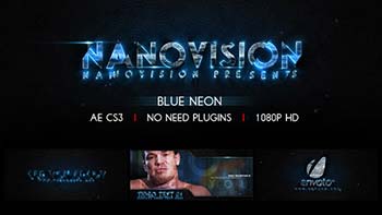 پروژه افترافکت Blue Neon V1-6030075