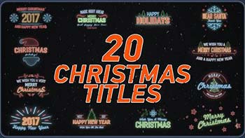 افترافکت 20 Christmas Titles-19068504