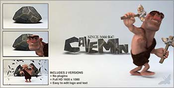 پروژه افترافکت Caveman Logo-7217147