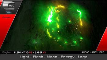 افترافکت Light Flash Neon Energy-17938158