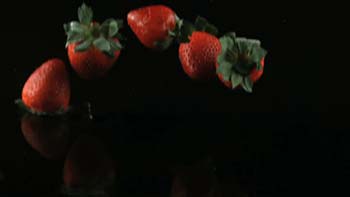 فوتیج Falling Strawberries-1