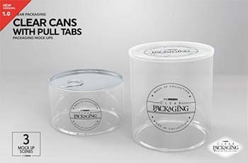 Clear Cans with Pull