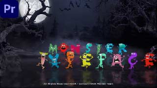 Halloween Monster Typeface MOGRT-60009496